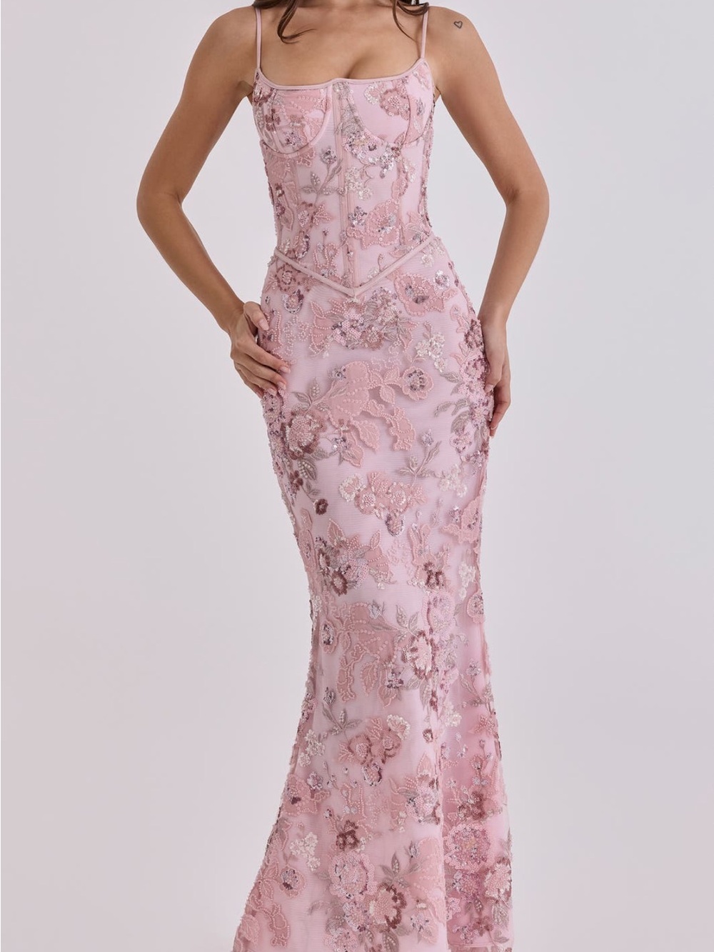 House of CB hand beaded Naima dress Med AC Cup